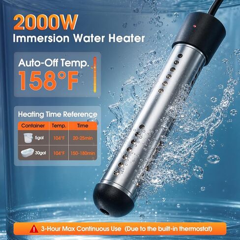 CRESTWAVE Camping Shower with Heater, 6000mAh Rechargeable Portable Shower | 2000W Auto-Off Heater, 4 Spray Modes, 20L Foldable Bucket, Intelligent LED Display, Outdoor Shower for Camping, Pet, Travel in Saudi Arabia