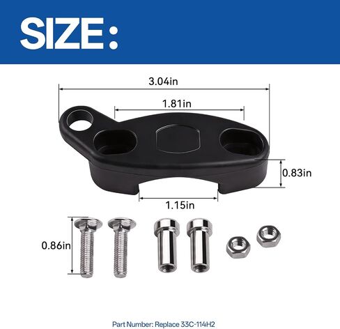 33C-114H2 Rod Mount Clamp with Hardwares,1Set | Fit for Pe-nn Senator 114H 114H2 114HL 6/0 Conventional Saltwater Reels,Solid Corrosion Resistant Construction in Saudi Arabia