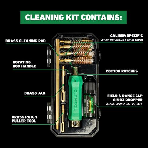 Clenzoil Universal Pistol Kit - Oil & Cleaner for .22, 9mm, .380, .40, .45 in Saudi Arabia