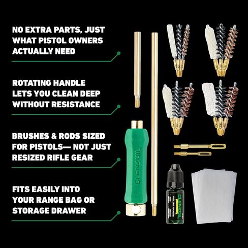Clenzoil Universal Pistol Kit - Oil & Cleaner for .22, 9mm, .380, .40, .45 in Saudi Arabia