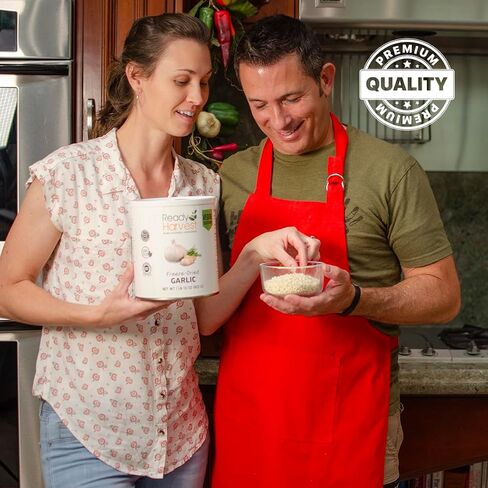 Ready Harvest Freeze Dried Food - Garlic | Emergency Food | Pantry Staples | #10 Can | 25-Year Shelf Life | Cans Filled to the Top in Saudi Arabia