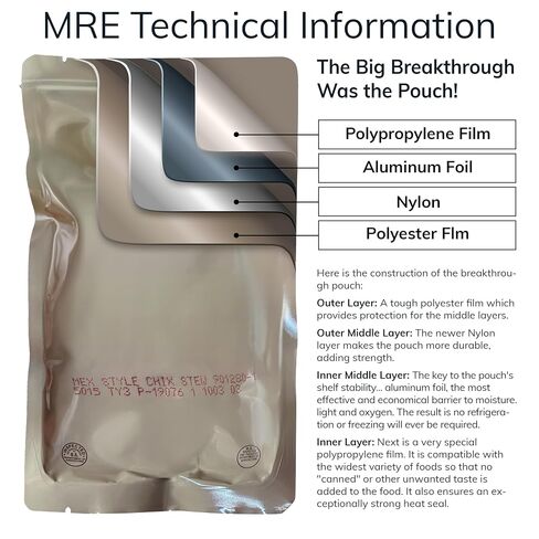 MRE Chicken Entrees Combo (18-Pack), Main Courses Only (Not Full Meals) | Long Shelf Life, 2024+ Production Dates, Meals Ready to Eat - Combo A in Saudi Arabia