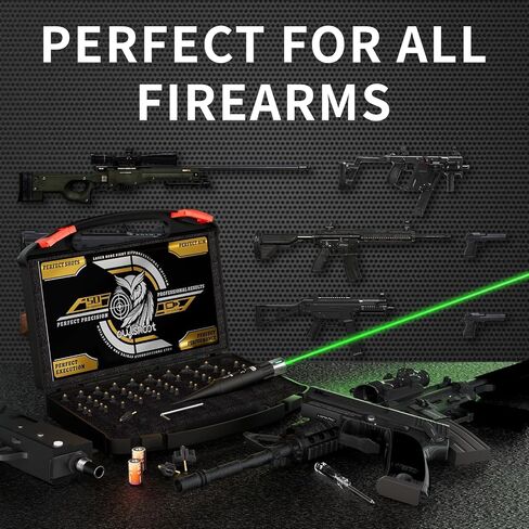 Professional Bore Sight Laser Kit: Green Boresighter with 50 Adapters for All Caliber Gun - Easy Sighting for Pistol and Rifle Sighter Perfect Choice for Elite Shooter in Saudi Arabia