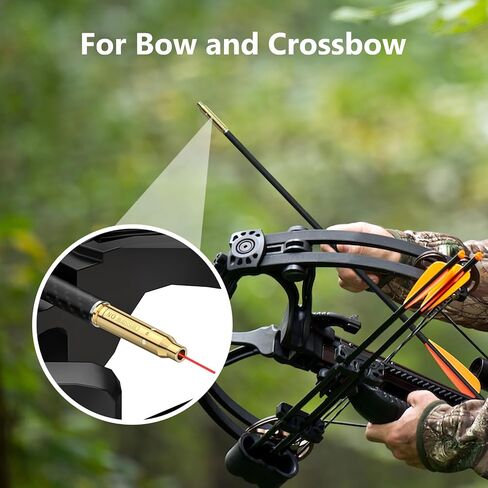 MidTen Crossbow Bow Archery Laser Bore Sight with On/Off Switch | Red Laser Sighting Tool, Hunting Crossbows Arrow Bore Site, Include 2 Sets of Batteries in Saudi Arabia