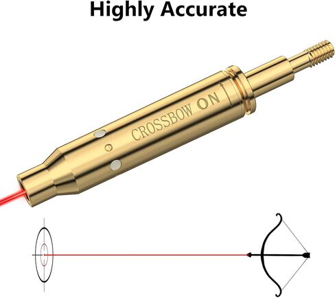 MidTen Crossbow Bow Archery Laser Bore Sight with On/Off Switch | Red Laser Sighting Tool, Hunting Crossbows Arrow Bore Site, Include 2 Sets of Batteries in Saudi Arabia