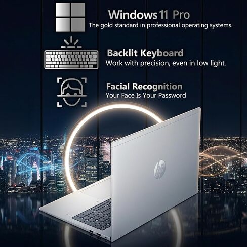 HP ProBook 4 G1i 16" FHD+ AI Business Laptop, Intel Core Ultra 7 255U, Oemgenuine Customized Computer, 16GB / 32GB / 64GB RAM, 256GB, 512GB / 1TB SSD, WiFi 6E, Backlit Keyboard, FHD Webcam, Win 11 Pro in Kuwait