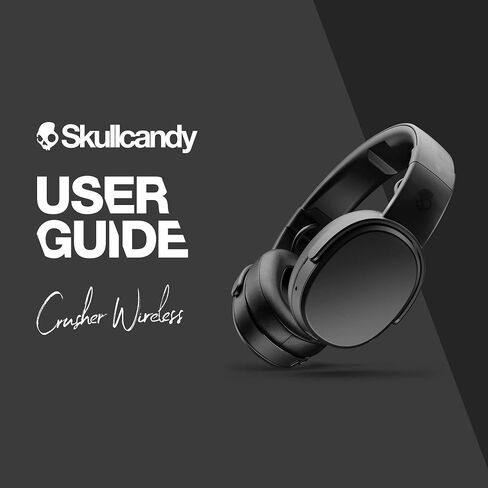 Skullcandy Crusher Wireless Multi-Sensory Bass Bluetooth Headphones - Black | Patented Crusher Bass Technology, Noise Isolating Over-Ear Fit, 50 Hours Battery, Microphone for iPhone Android in Kuwait