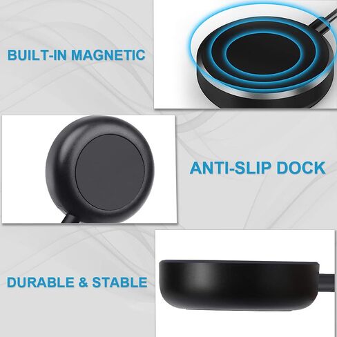 Compatible with Samsung Galaxy Watch 6/6 Classic/ 5/5 Pro/4/4 Classic/3/Active 2/Active,1-Pack Replacement USB Wireless Charging Cable Dock Stand for Galaxy Watch Accessories in Saudi Arabia