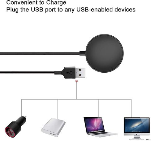 Compatible with Samsung Galaxy Watch 6/6 Classic/ 5/5 Pro/4/4 Classic/3/Active 2/Active,1-Pack Replacement USB Wireless Charging Cable Dock Stand for Galaxy Watch Accessories in Saudi Arabia
