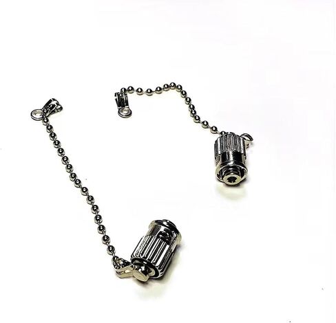 Dust Cap ST Belt Chain 10pcs Metal Optical Fiber Device dust Plug for Optic Adapter Protective Cover in Saudi Arabia