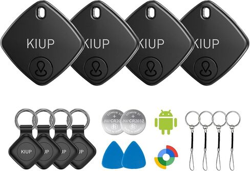 Air Tags for Android,Air Tags-4 Pack Android,2 Year Battery Life,Air Tracker Tags with 4 Case,Google Find Trackers for Google'S Find Hub App,IP65 Waterproof Luggage Tracker for Keys in Saudi Arabia