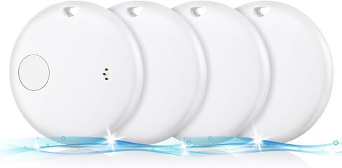 Air Tracker Tags-4 Pack, Smart Bluetooth Tracker Works with Apple Find My (iOS Only), Item Finder Key Finder with Replaceable Battery, Tracker Tag Locator for Keys, Luggage, Suitcases and Bags (Black) in Saudi Arabia