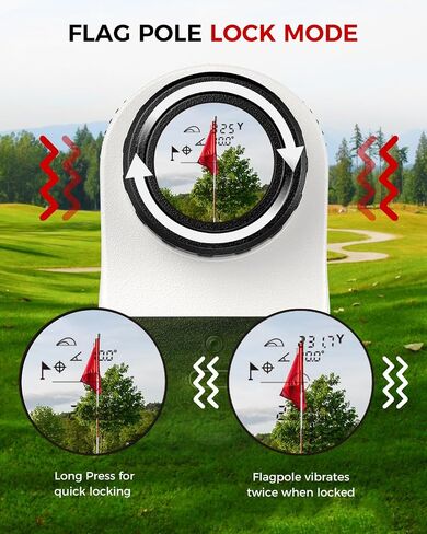 Golf Rangefinder with Slope - 1200 Yards Laser Range Finder with Flag Pole Locking Vibration, 7X Magnification rangefinder with Magnet Stripe in Kuwait