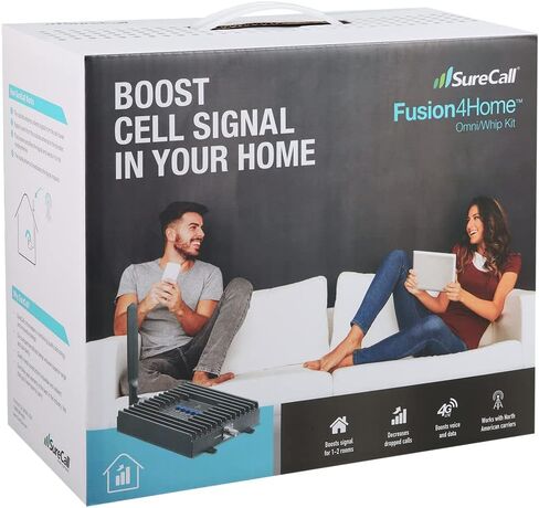 SureCall Fusion4Home Cell Phone Signal Booster up to 2000 sq ft, Boosts 5G/4G LTE, Omni Outdoor Antenna, Home & Office Multi-User All Carrier, Verizon AT&T Sprint T-Mobile, FCC Approved, USA Company in Saudi Arabia