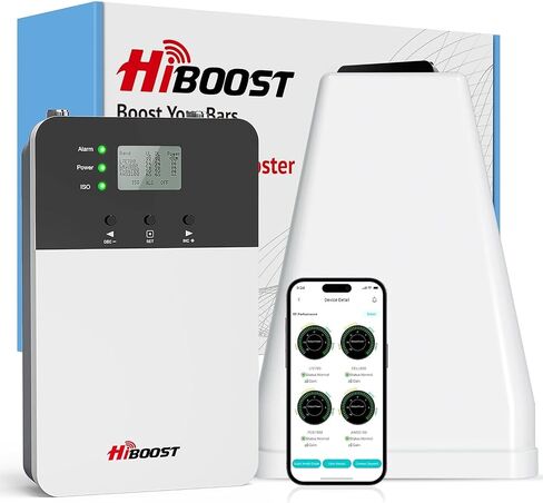 HiBoost Cell Phone Signal Boosters for Home, 5G 4G LTE Up to 5,000sq ft, Support All US Carriers Verizon,AT&T,T-Mobile &More, Cell Signal Booster for Home, FCC Approved in Saudi Arabia