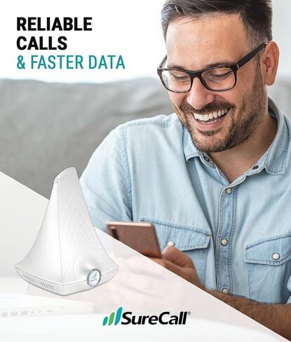 SureCall FlareDB+ Cell Phone Signal Booster for Home & Office; boosts up to 3500 sq ft on 5G/4G LTE, Multi-User, Verizon and AT&T, FCC Approved, USA Company in Saudi Arabia