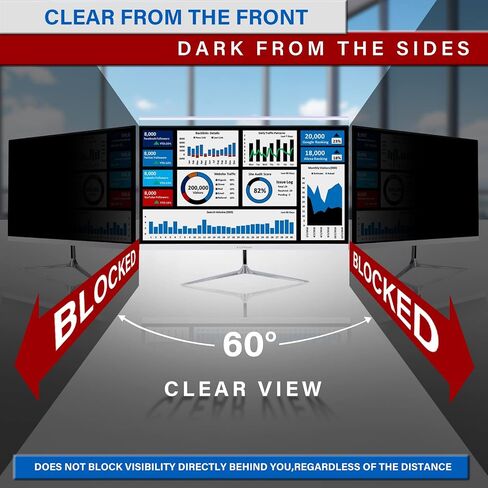19 Inch 5:4 Computer Privacy Screen Filter for Monitor - Privacy Shield and Anti-Glare Protector (14 13/16" x 11 7/8") in Saudi Arabia
