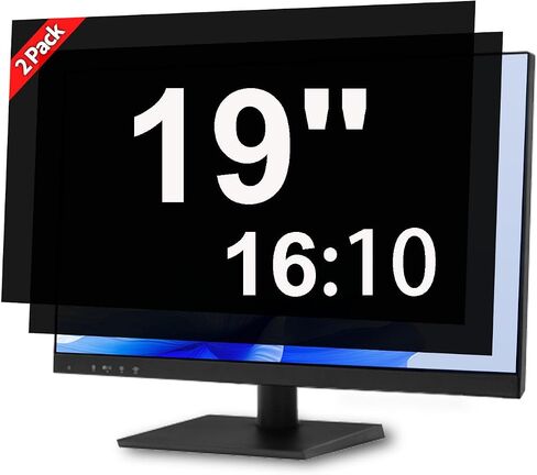 [2 Pack] 19 Inch Computer Monitor Privacy Screen, Anti Glare Filter | 19 Inch 16:10 Privacy Screen Protector With Anti-Glare Filter, Blue Light Filtering For Computer Monitors. in Saudi Arabia