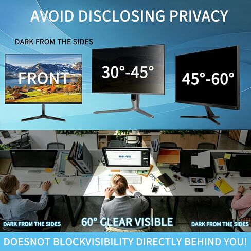 [2 Pack] 19 Inch Computer Monitor Privacy Screen, Anti Glare Filter | 19 Inch 16:10 Privacy Screen Protector With Anti-Glare Filter, Blue Light Filtering For Computer Monitors. in Saudi Arabia