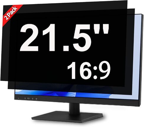[2 Pack] 21.5 Inch Computer Monitor Privacy Screen, Anti Glare Filter | 21.5 Inch 16:9 Privacy Screen Protector With Anti-Glare Filter, Blue Light Filtering For Computer Monitors. in Saudi Arabia