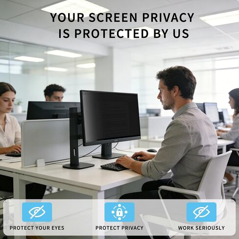 [2 Pack] 21.5 Inch Computer Monitor Privacy Screen, Anti Glare Filter | 21.5 Inch 16:9 Privacy Screen Protector With Anti-Glare Filter, Blue Light Filtering For Computer Monitors. in Saudi Arabia