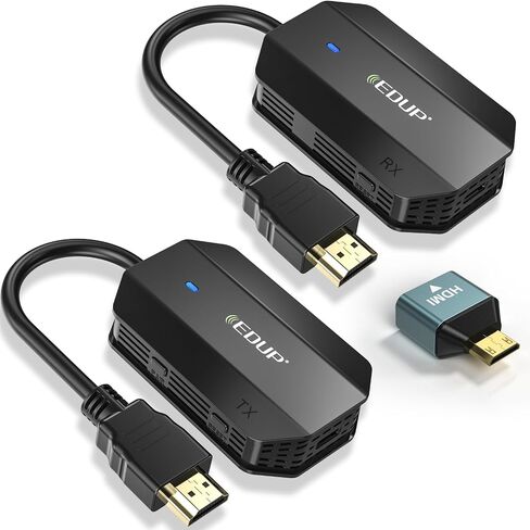 EDUP® Wireless HDMI Transmitter and Receiver 4K Decode 1080P Output | Plug & Play,Long Range 165FT/ 50M Wireless HDMI Extender for Video /Audio to Monitor from Laptop/PC/HDTV/Projector/Camera in Saudi Arabia