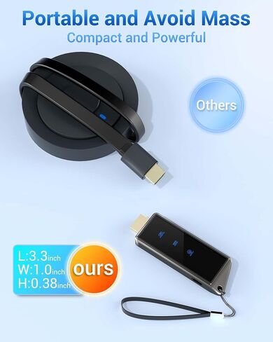2026 Wireless HDMI Display Dongle Adapter, HDMI Bluetooth Adapter for Streaming Media Video/Audio Wireless Extender from Smartphone,Laptop to HDTV/Projector/Monitor, Support Airplay DLNA Miracast in Saudi Arabia