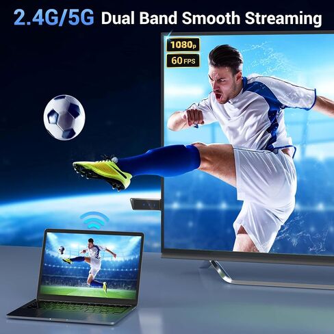 2026 Wireless HDMI Display Dongle Adapter, HDMI Bluetooth Adapter for Streaming Media Video/Audio Wireless Extender from Smartphone,Laptop to HDTV/Projector/Monitor, Support Airplay DLNA Miracast in Saudi Arabia