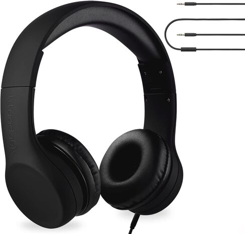 LilGadgets Connect+ Pro Wired Kids Headphones for School with Microphone, Volume Limiting Over-Ear Headset with Cord, SharePort Technology & SoftTouch Padding, Tie Dye Rainbow in Saudi Arabia