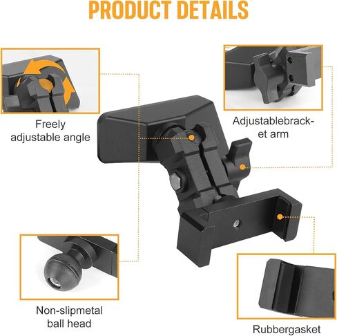 FUNY Dashboard Left Side Phone Holder Mount Compatible with 2023 2024 2025 2026 Chevy Silverado & Gmc Sierra 1500, Anti-Shake Stabilizer Custom Adjustable Cell Phone Holder, Aluminum Alloy in Kuwait