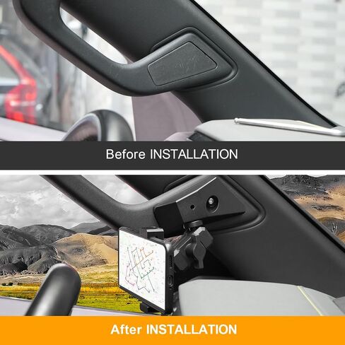 FUNY Dashboard Left Side Phone Holder Mount Compatible with 2023 2024 2025 2026 Chevy Silverado & Gmc Sierra 1500, Anti-Shake Stabilizer Custom Adjustable Cell Phone Holder, Aluminum Alloy in Kuwait