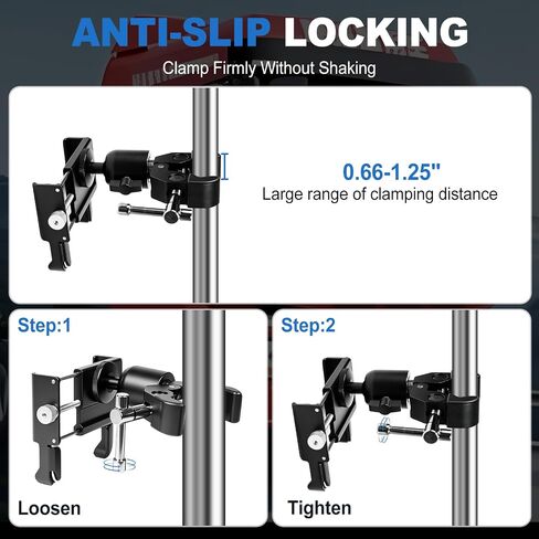 Car/Truck Phone Stand [Shockproof Metal Bracket] Universal Phone Holder, Suitable for Your Car, Truck, Pickup, Van, Excavator, Baby Stroller, Bicycle, Wheelchair in Kuwait