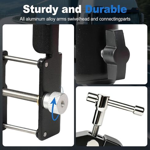 Car/Truck Phone Stand [Shockproof Metal Bracket] Universal Phone Holder, Suitable for Your Car, Truck, Pickup, Van, Excavator, Baby Stroller, Bicycle, Wheelchair in Kuwait