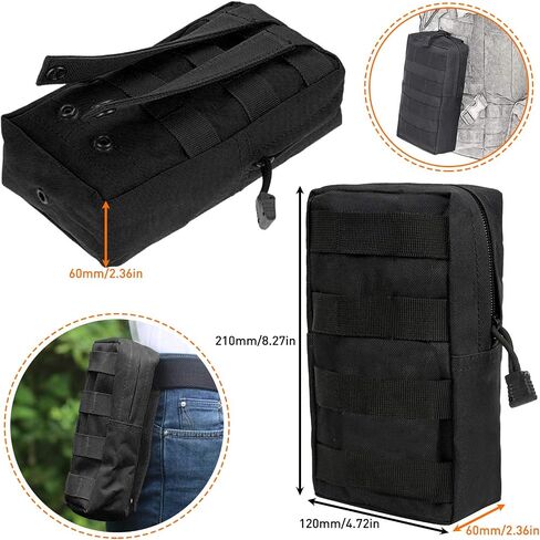 Molle Backpack Attachments Kit of 28 Accessories, D-Ring Grimloc Locking Gear Clip Web Dominator Elastic Strings Strap in Saudi Arabia