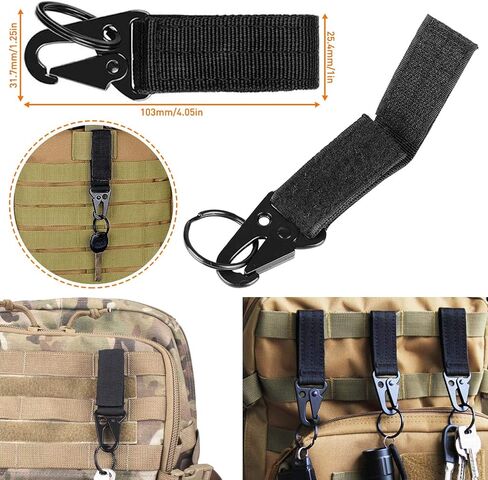 Molle Backpack Attachments Kit of 28 Accessories, D-Ring Grimloc Locking Gear Clip Web Dominator Elastic Strings Strap in Saudi Arabia
