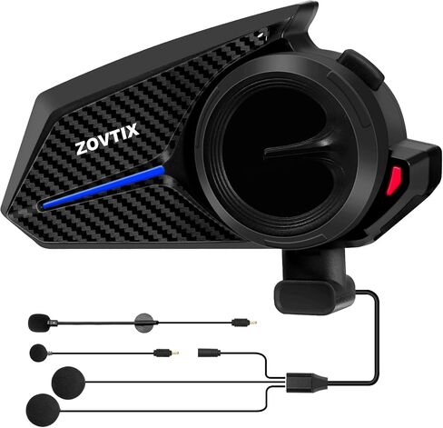 Motorcycle Helmet Headset 8 Riders Communication System X8 Intercom with Music Sharing/HiFi Sound/3 EQ Music Modes/DSP&CVC Noise Cancellation/IP67/FM Radio - X8-Carbon Fiber 1 Pack in Saudi Arabia