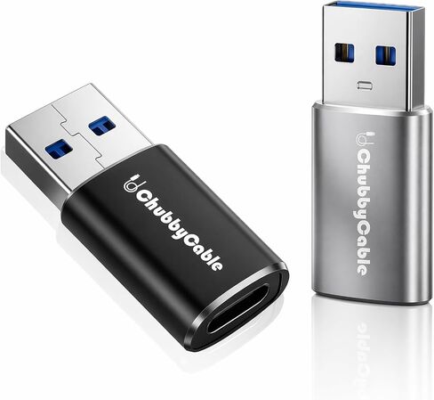 chubbycable USB to USB C Adapter USBC Female to A Male OTG Charger, 2 Pack | 56KΩ Safety Resistor, Plug & Play, Aluminum Alloy Housing, Stable Data Transfer, Compact & Travel Friendly in Saudi Arabia