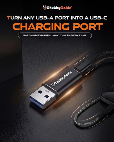 chubbycable USB to USB C Adapter USBC Female to A Male OTG Charger, 2 Pack | 56KΩ Safety Resistor, Plug & Play, Aluminum Alloy Housing, Stable Data Transfer, Compact & Travel Friendly in Saudi Arabia
