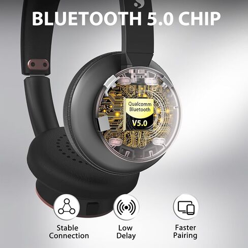 Wireless Headset with Mic for Work, Bluetooth Headphones with Microphone Noise Canceling & USB Dongle, Handsfree 26+ Hours Battery & Mute Button, for Office/Call Center/Laptop/MS Teams/Conference in Saudi Arabia