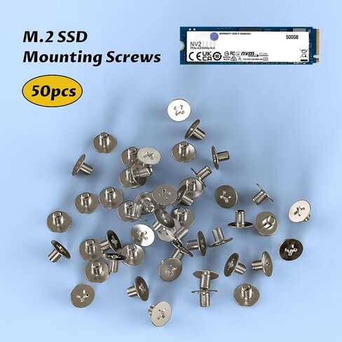 M.2 SSD Mounting Screws Kit,50PCS PCIE NVME M.2 Screws for M.2 NVME SSD Mounting in Saudi Arabia