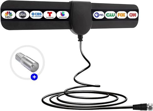 Digital TV Antennas, Antenna for Local Channels, Portable HDTV Indoor Antenna Support 4K 1080p, 360° Signal Range Reception with 10.5ft Coaxial Cable,Amplifier Signal Booster for HDTVs in Saudi Arabia