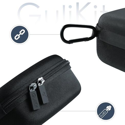 AKNES GuliKit Hard Carrying Case for GuliKit KK3 Max/KK3 Pro/Kingkong 2 Pro | GuliKit ES Series & X box Series X|S / X box One Controllers, Includes Carabiner Clip, Durable EVA Protection (Black) in Saudi Arabia