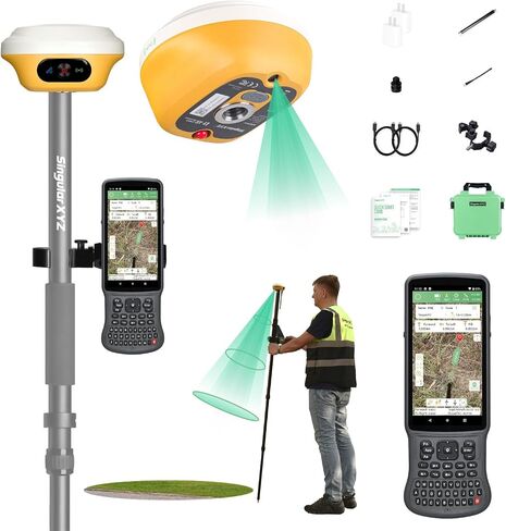 L1-AR GNSS RTK Base+Rover – RTK GPS Handheld Collector with Software & Visual Stakeout with Camera, Global Shutter with 2 MP, 2cm Accuracy, 120° Tilt Survey | Professional Support in Saudi Arabia