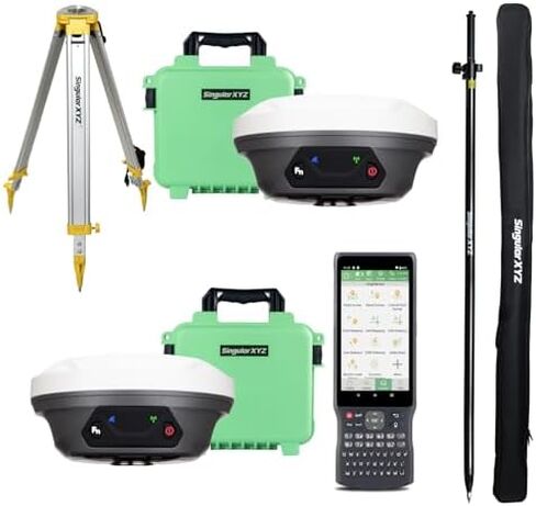 E1 RTK GNSS Survey Equipment 20 Hours Endurance RTK GNSS GPS with IMU Rover & Base Handheld Collector with Survey Software RTK Surveying Equipment,1408 Channels(Include Tripod,Pole 2.6m) in Saudi Arabia
