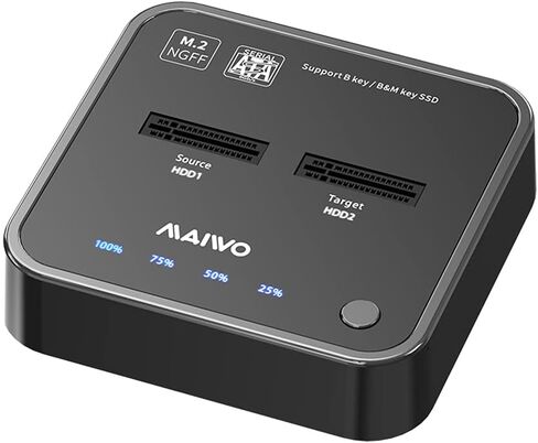 محطة إرساء MAIWO 4 Bay M.2 NVME، حاوية SSD من النوع C إلى NVME خالية من الأدوات، تدعم ناسخ الاستنساخ دون اتصال ووظيفة استنساخ قرص النظام (K3015P2) in Kuwait