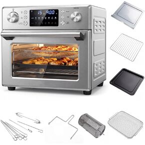 ARLIME 14-in-1 Air Fryer Toaster Oven Combo, Countertop Convection Oven | 1700W, Stainless Steel, Bake, Rotisserie, Dehydrate & Defrost Functions, 26 QT Large Capacity, 60-Minute Timer & Accessories in Saudi Arabia