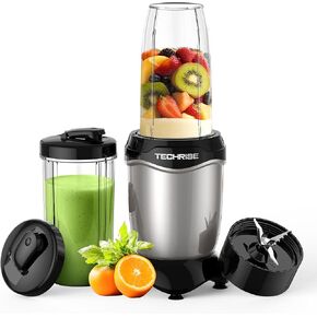 TechRise 600W Personal Blender, Smoothie Blender with 2 x 17oz Portable Cups with Sip Lids, Stainless Steel Blade, for Smoothies Shakes Ice Crushing, Baby Food, Dishwasher Safe Portable Small Blenders in Saudi Arabia