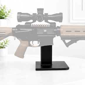 Rifle Stand & Magazine Holder Compatible with AR15, M4, M16 & SA-80 | Durable Gun Safe Organizer | Stable Handgun & Rifle Rack | 2-Pack | Made In The USA in Saudi Arabia