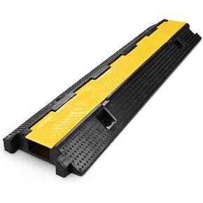 Yescom Cable Ramp Protector 1 Channel Garden Hose Protecitive 44000 Lbs Load Capacity Heavy Duty, 39.37"x22.83"x4.72" Speed Bump for Road, Driveway, Walkway and Commercial Use in Saudi Arabia