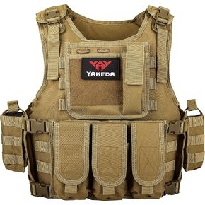YAKEDA سترة Airsoft التكتيكية في الهواء الطلق قابلة للتعديل تناسب الكبار in Kuwait